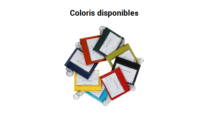 Coloris porte-clés identifications