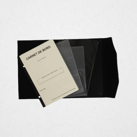 Carnet de bord 3 pochettes <span class="desc">avec couverture et pochettes cristal</span>